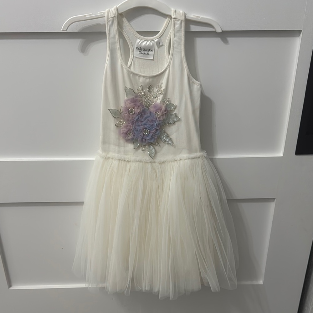 Girls Ooh La, La Couture Dress with Floral Embellishments 5